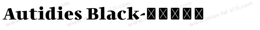 Autidies Black字体转换